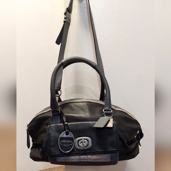 ❤️SALE! COACH Limited Edition Pinnacle Embossed Python Erin Convertible Satchel - Picture 2 of 16